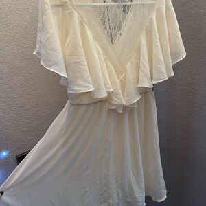 Forever 21 Cream Wrap Dress